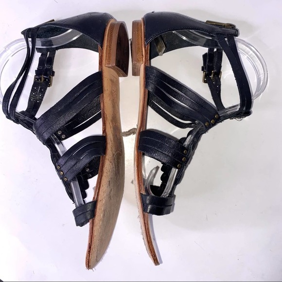 Dolce Vita Black Leather Strappy Ankle Sandals Size 8 ~ - Picture 3 of 7